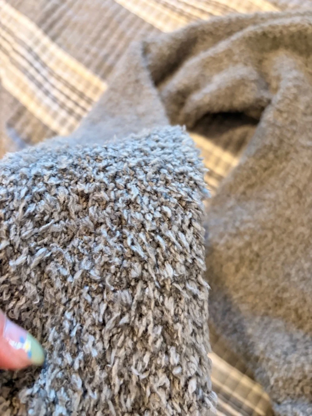 Nwt Skims Cozy Gray Tie-Front Women’s Sweater size L/XL